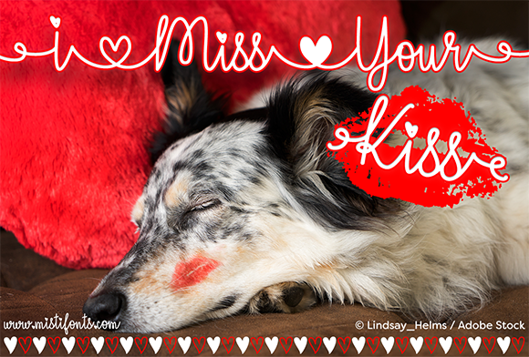 I Miss Your Kiss: A Script Amp Typeface for Editorial Design