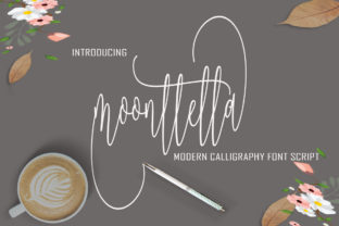Moonttella Typeface: A Modern Script for Handmade Branding