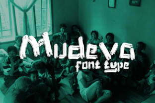 Mudeva: A Rough Brush Font for Editorial Design