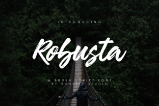 Robusta Typeface: A Sporty Script Font for Crafters and Sellers
