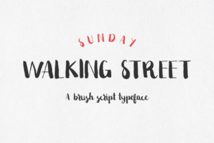 Sunday Walking Street Typeface: A Relaxed Brush Font for Handmade Brands